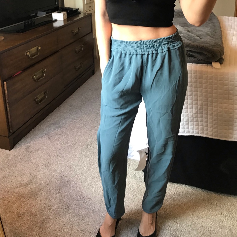 J Crew dusty blue jogger pants or trousers